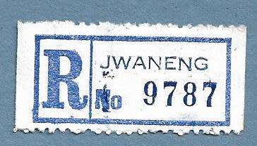 Registration Label-Jwaneng -R 9787
