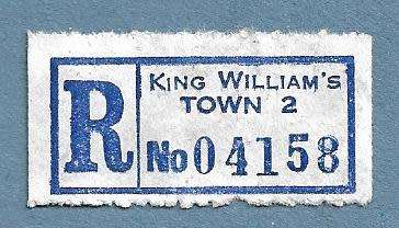 Registration Label-King William`s Town 2 -R 04158