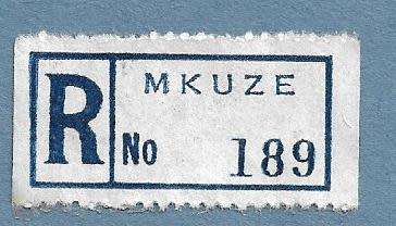 Registration Label-Mkuze-R 189