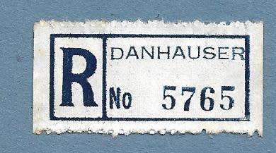 Registration Label-Danhauser-R 5765