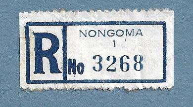 Registration Label-Nongoma 1-R 3268