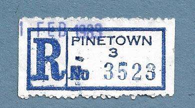 Registration Label-Pinetown 3-R 3523