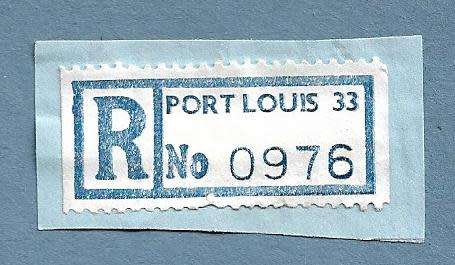 Registration Label-Port Louis 33-R 0976
