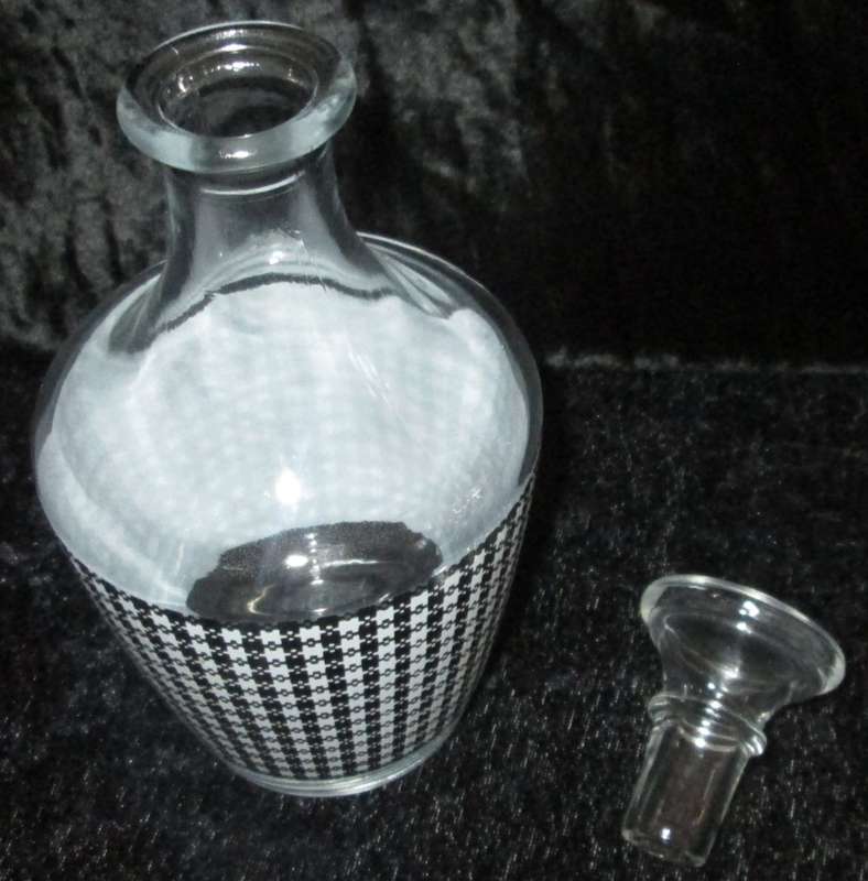 1950`s Glass Liquor Set Carafe and glasses -Made in France