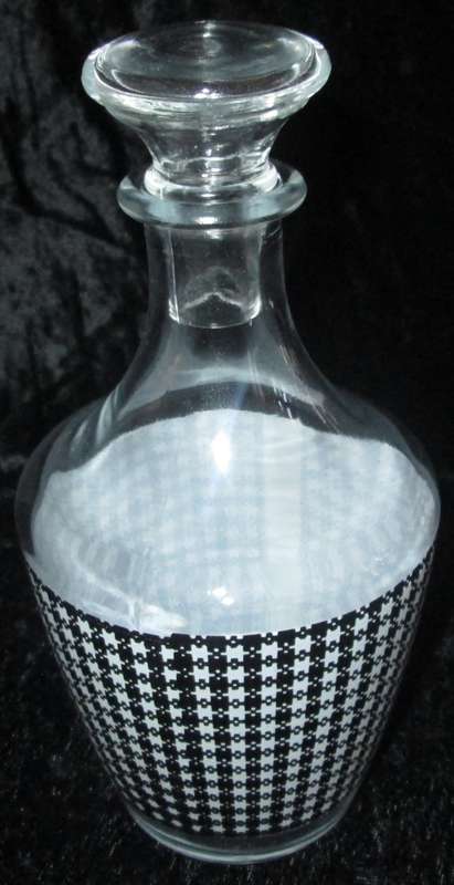 1950`s Glass Liquor Set Carafe and glasses -Made in France