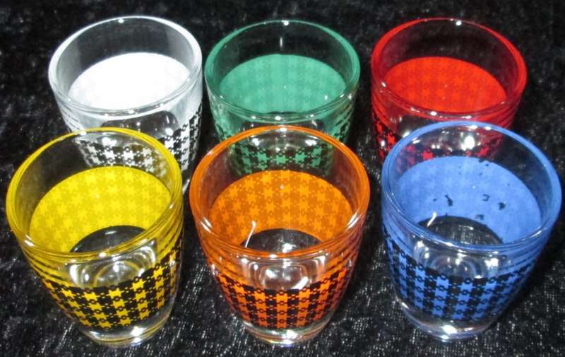 1950`s Glass Liquor Set Carafe and glasses -Made in France