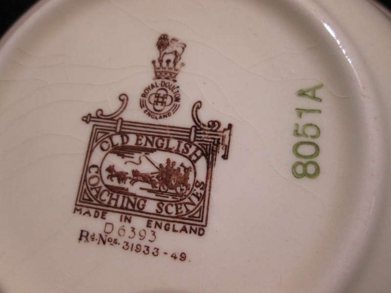 Serving Ware-Royal Doulton Bowl-Old English Coaching Scenes-D6393/8051A