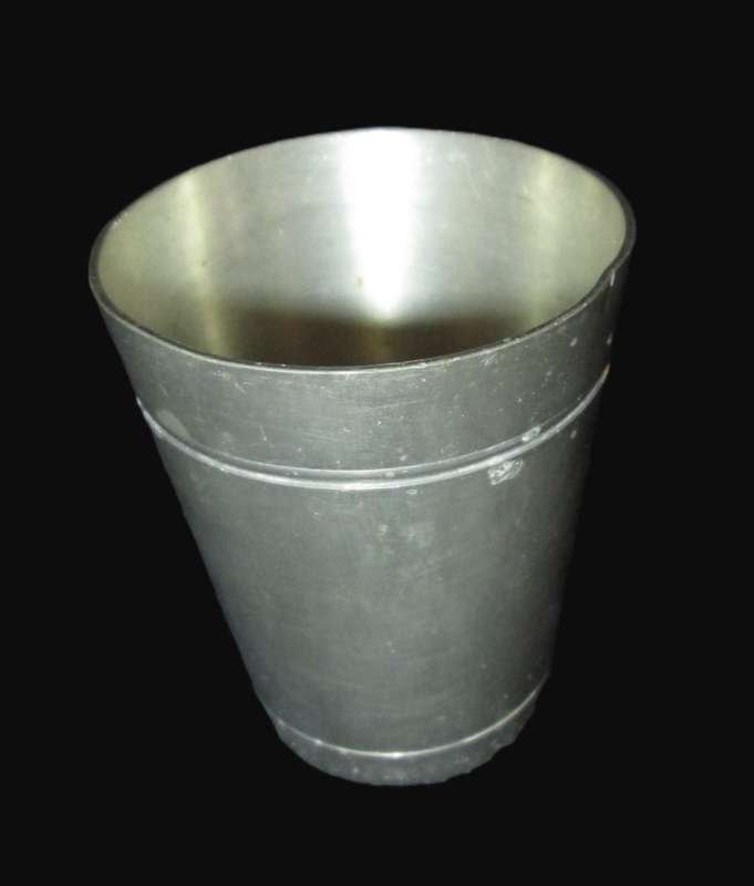 Home & Living-Kitchenware- German Pewter Cup EZN? Zinn with angel and scale back stamp.