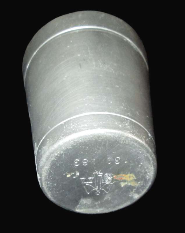 Home & Living-Kitchenware- German Pewter Cup EZN? Zinn with angel and scale back stamp.