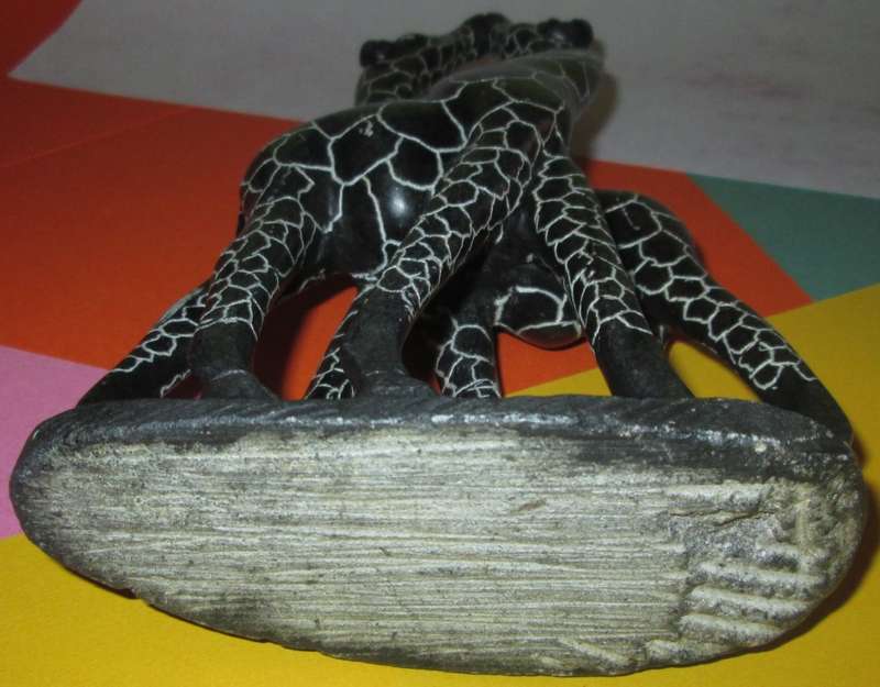 Home Decor-Ornaments-Pair of Handmade Giraffes - Possibly Rhodesian Soap Stone