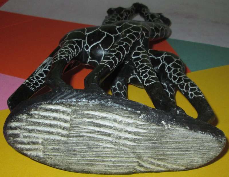 Home Decor-Ornaments-Pair of Handmade Giraffes - Possibly Rhodesian Soap Stone