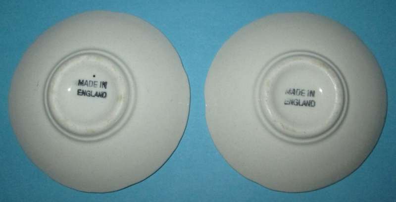 Home Decor- Pair of Royal Art Potteries Miniature Dishes Pansy pattern -Made in England
