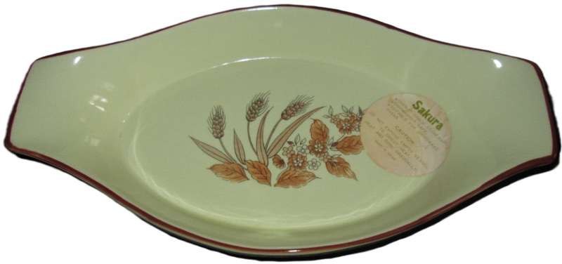 Home & Living-Kitchen ware-SAKURA Stoneware Dish Made in Japan. Brand new