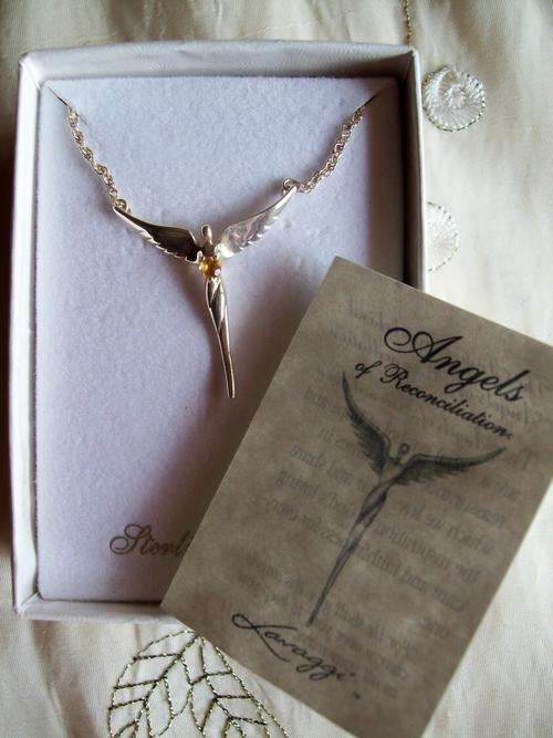 Angels of Reconciliation-Laraggi- Sterling Silver Pendant with Citrine