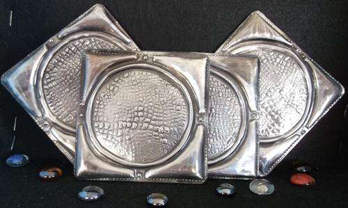 4 Piece Coasters - Handcrafted by Hanli Barnard - Pewter Art