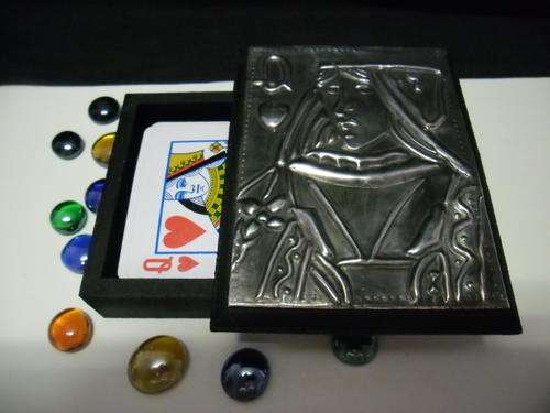 Exclusive - Qeeun - "One of a kind" Playing Cards in Pewter Art Box - Handcrafted by Hanli