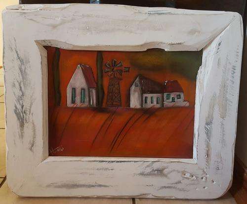 Windpomp pastels painting by Hanli - FRAMED