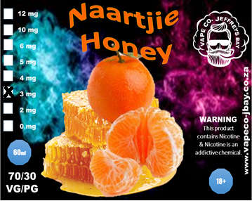 Vape Juice 60ml Naartjie & Honey 70/30 - 3mg Nicotine