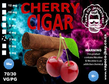 Vape Juice 60ml  Cherry Cigar 70/30 - 3mg Nicotine