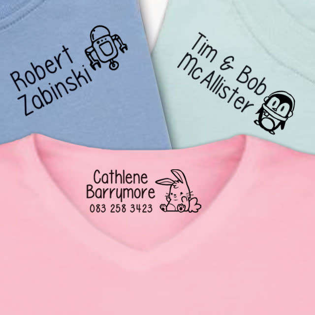 Kids Clothing stamp -  marker textile stamp