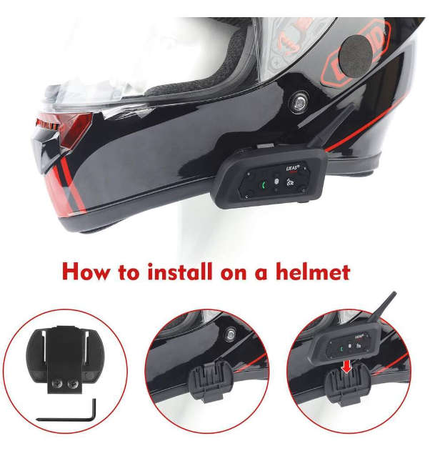 EJEAS V6 PRO Bluetooth Motorcycle Helmet Intercom Headset with 1200M BT Wireless Interphone