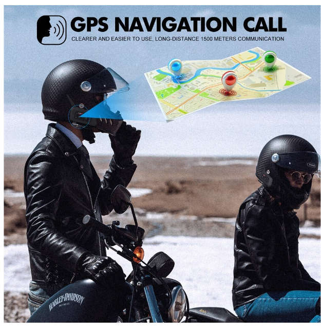 EJEAS V6 PRO Bluetooth Motorcycle Helmet Intercom Headset with 1200M BT Wireless Interphone