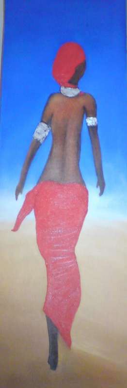 African Lady walking "  - by Hanli Barnard NO need to Frame