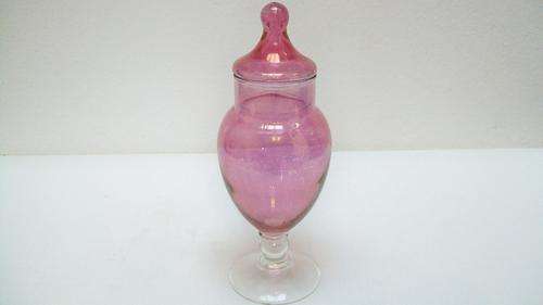 Venetian style Hand Made Glass Vase with Lid