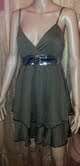Stunning brown and silver cocktail dress