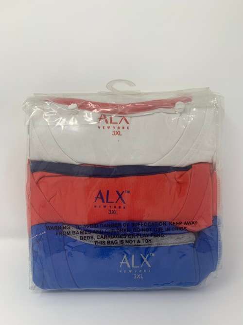 ALX New York Men T-Shirt 100% Cotton Pack of 3 - Size 3XL