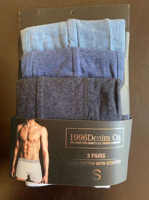 1996 Denim Co. Mens Trunks Pack of 3 - Size L