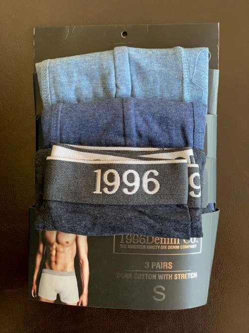 1996 Denim Co. Mens Trunks Pack of 3 - Size L