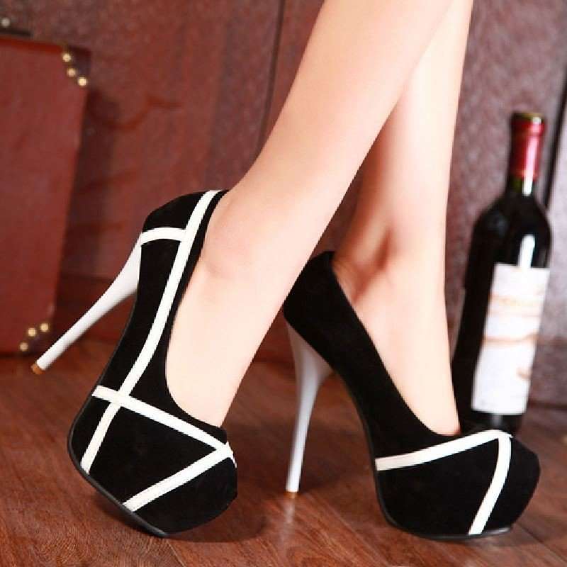 ELEGANT  High Heels Ladies Inside Platform Mix Color Shoes ***FAST PLUS GLOBAL SHIPPING**