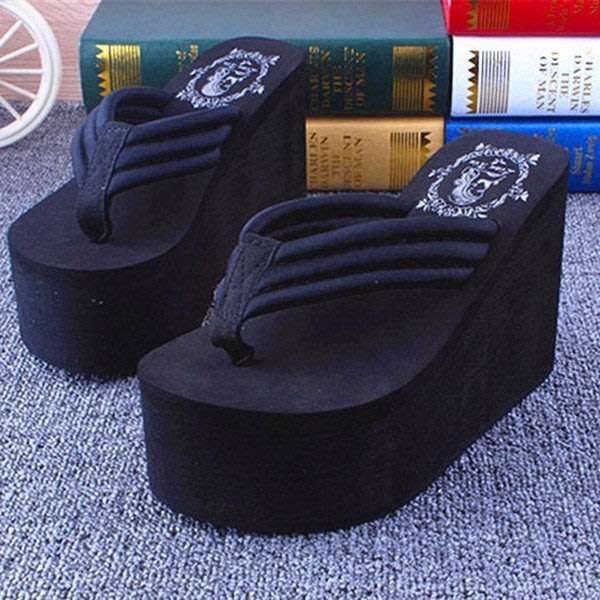 Womans High Heel Flip Flops