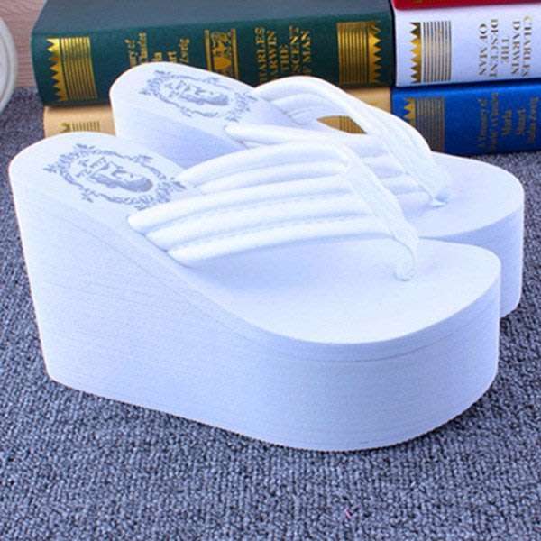 Womans High Heel Flip Flops