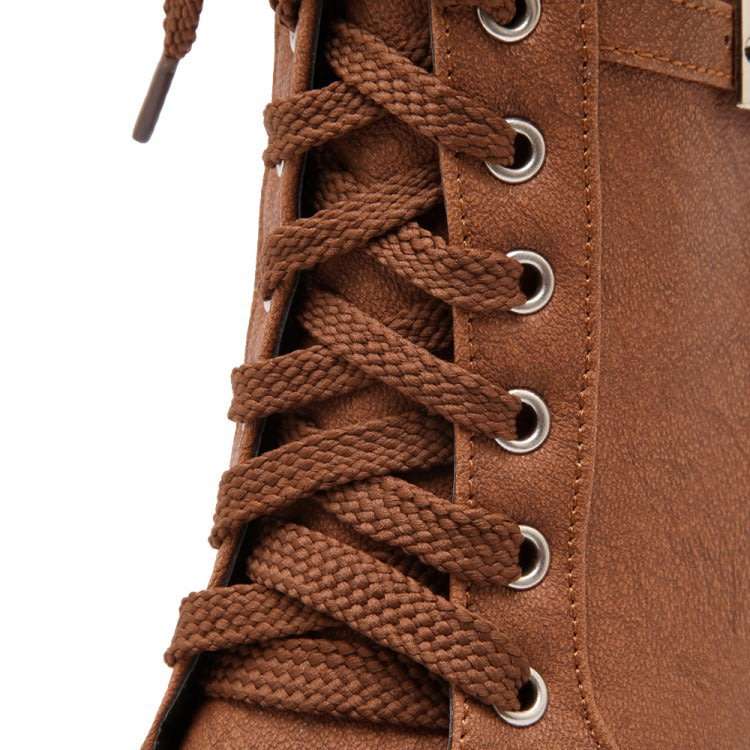 Fashion Round Head Ankle Boots