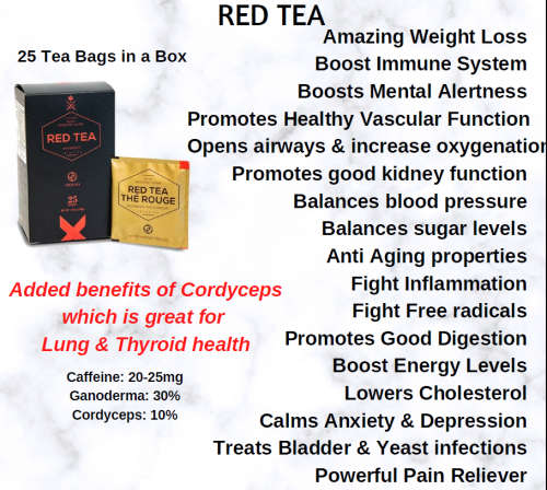Organo Red Tea with Cordyceps and Ganoderma Lucidum