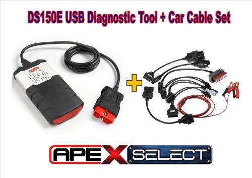 **LOCAL STOCK** Delphi DS150E USB Diagnostic Unit + OBD Car Cable Set (8 Piece)