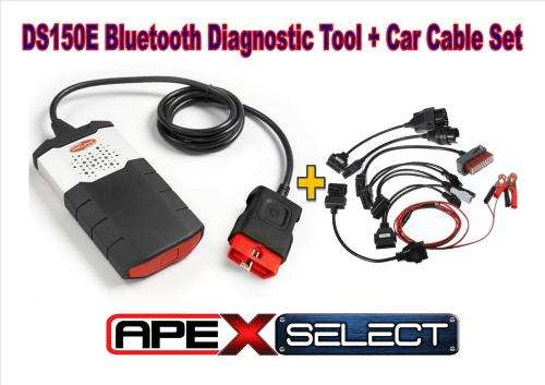 **LOCAL STOCK** New Delphi DS150E Bluetooth Diagnostic Unit + Car Cable Set (8 Piece)