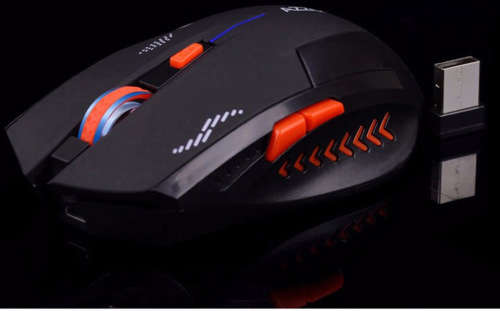 AZZOR Rechargeable Wireless Mouse Slient Button Computer Gaming 2400DPI Built-in Battery