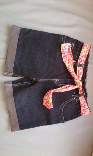 >>> CRAzY R1 STarT<<<  Short girls jeans pants with belt Size: 7 -8 years