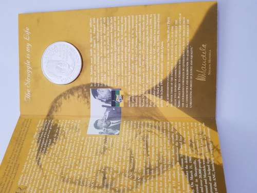 1 ounce silver mandela yellow card a walk to freedom by mint of norway