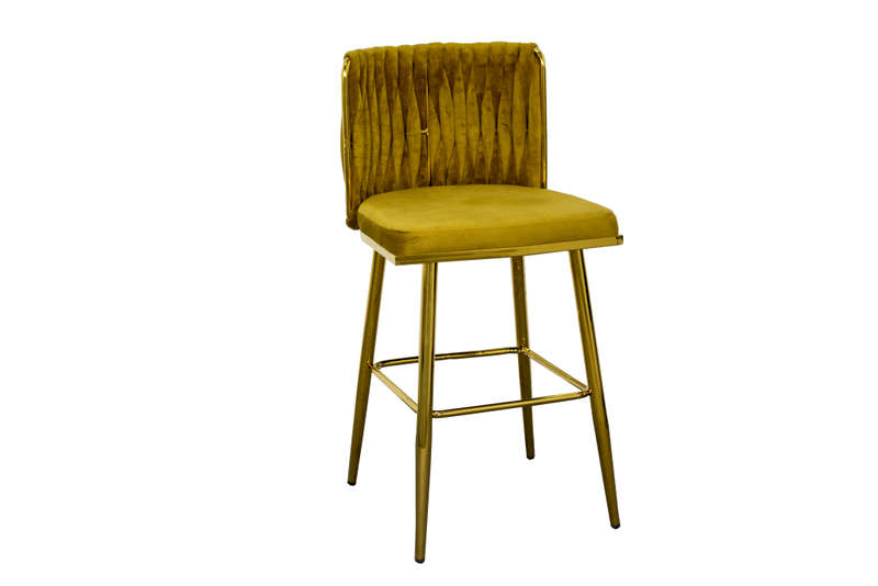 GOF Furniture - Zuri High Counter Velvet Bar Stool