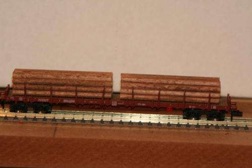 N Gauge Fleishmann wagon with timber load