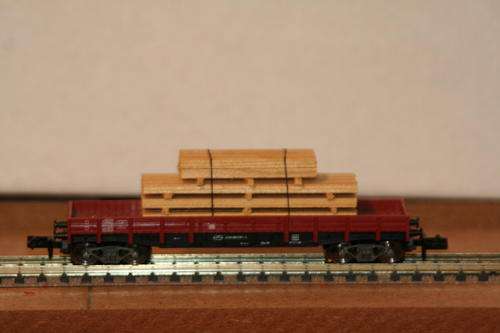 N Gauge Fleishmann wagon with timber load