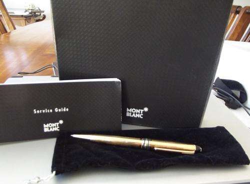 mont blanc gold plated meistertuch ball point pen
