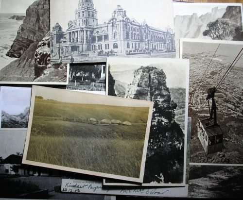 15 VINTAGE P/Cs - SOUTH AFRICA  - SEPIA  AND B and W  - MOSTLY GOOD CONDITION.