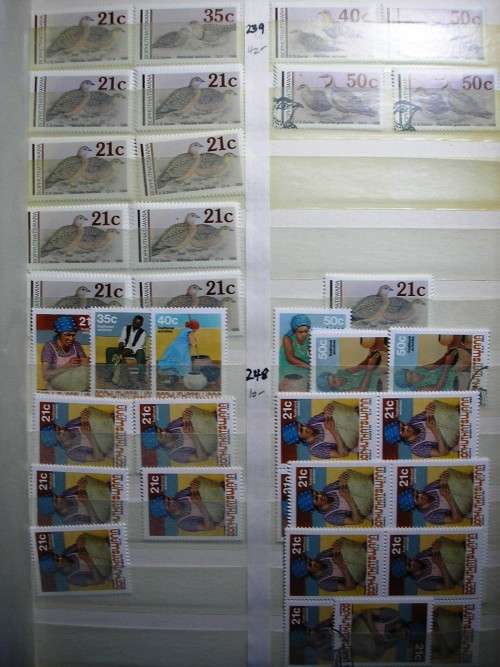 STOCKBOOK,8 PAGES - CLEAN - MINOR FAULTS) - BOPHUTHATSWANA -1990/1993 - OVER 200 PERFECT MNH SETS!!