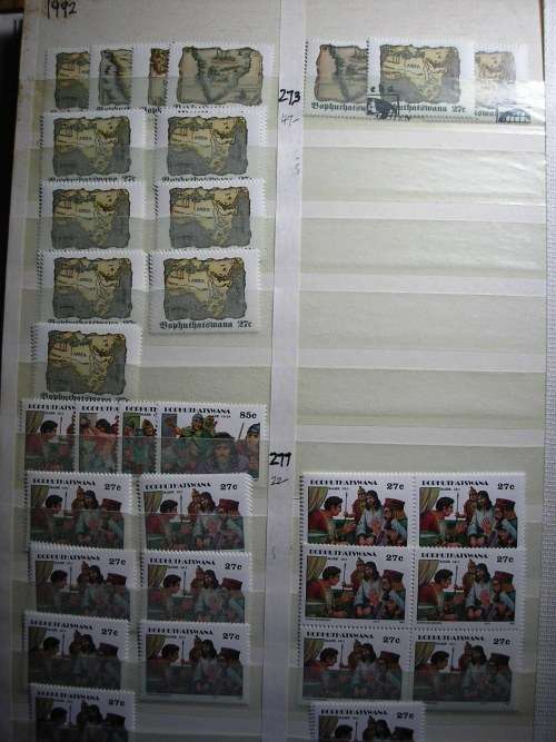 STOCKBOOK,8 PAGES - CLEAN - MINOR FAULTS) - BOPHUTHATSWANA -1990/1993 - OVER 200 PERFECT MNH SETS!!