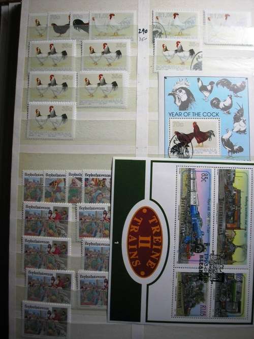 STOCKBOOK,8 PAGES - CLEAN - MINOR FAULTS) - BOPHUTHATSWANA -1990/1993 - OVER 200 PERFECT MNH SETS!!